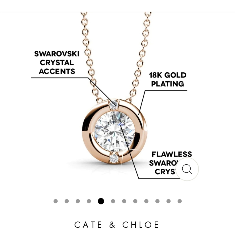 New in box Cate & Chloe rose gold necklace